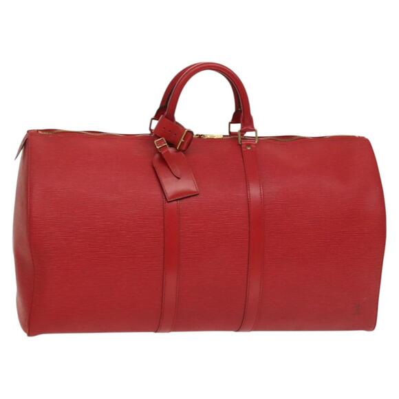 LOUIS VUITTON Epi Keepall 55 Boston Bag Red M42957 - Picture 1 of 16